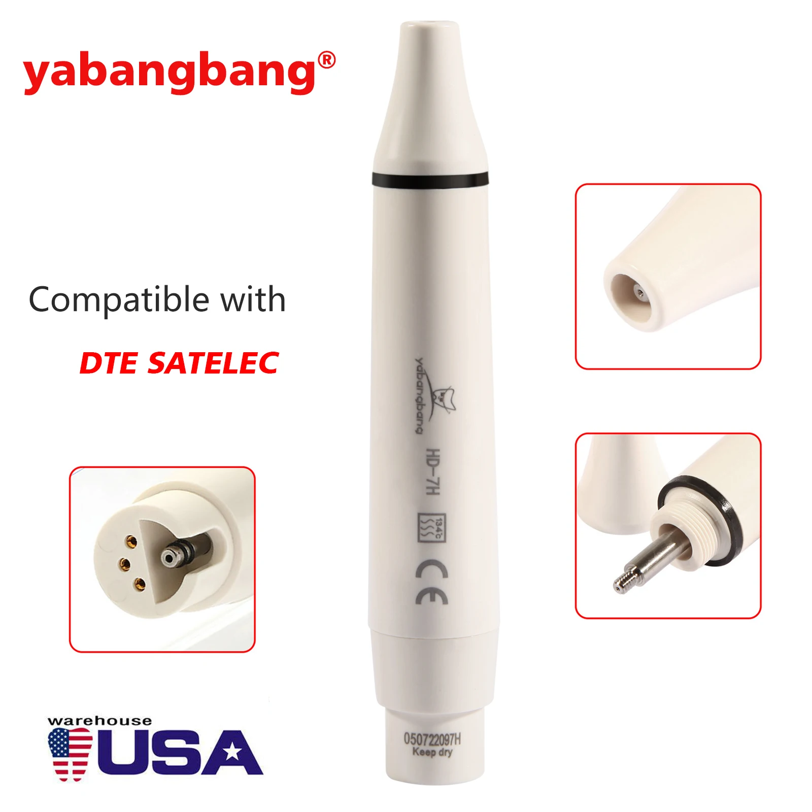 Dental Ultrasonic Scaling Handpiece Scaler Handle Fit for HW-3H EMS/DTE & SATELEC /Woodpack
