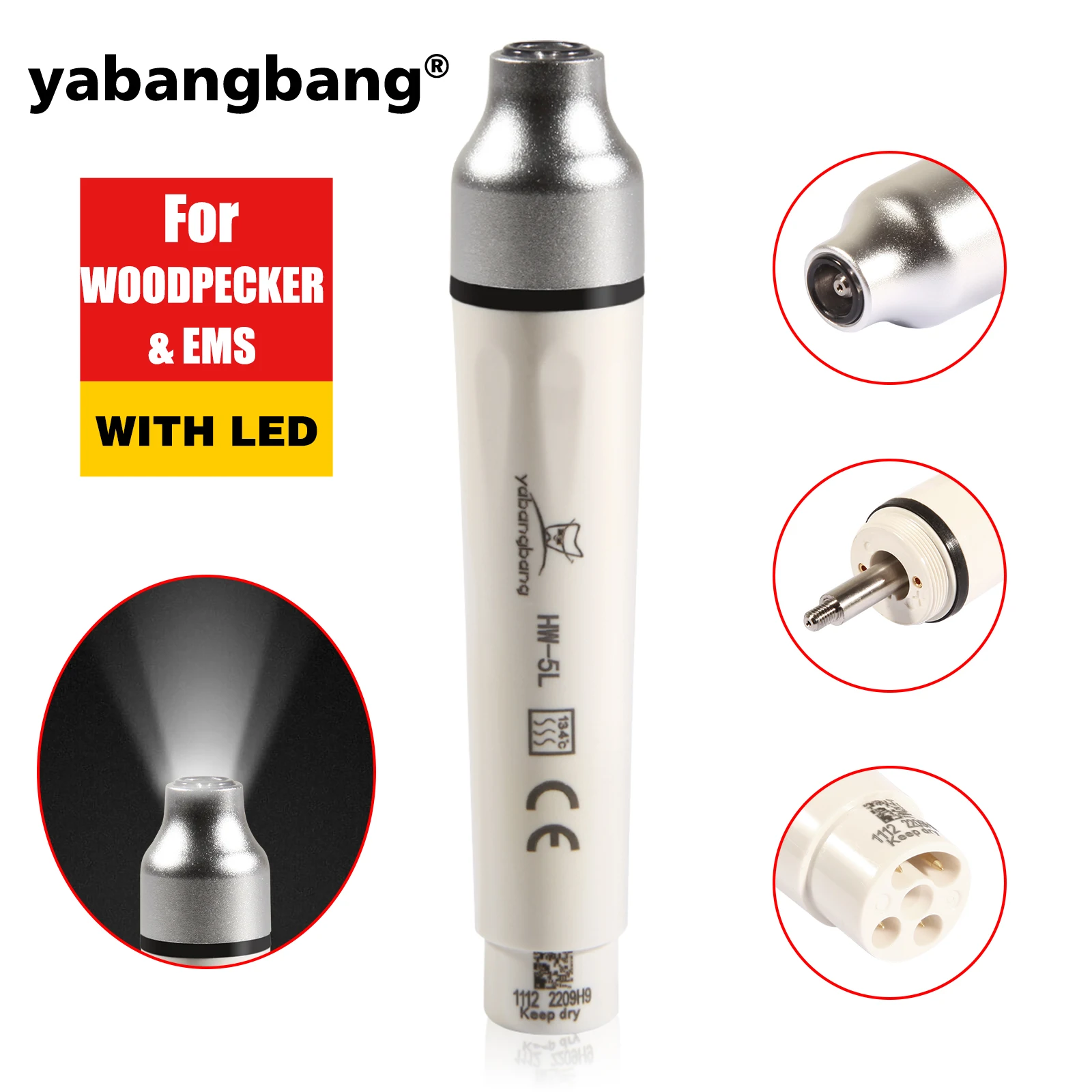 Dental Ultrasonic Scaling Handpiece Scaler Handle Fit for HW-3H EMS/DTE & SATELEC /Woodpack