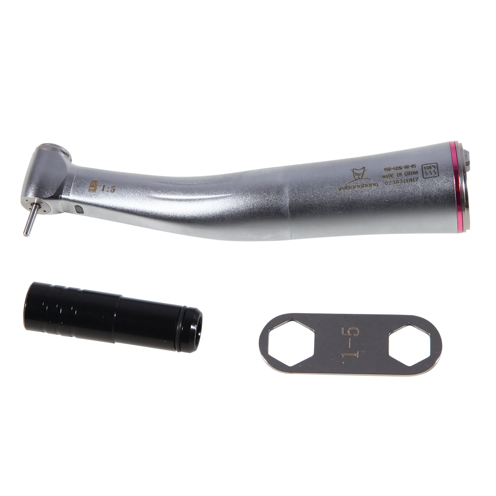 Dental Increasing 1:5 ratio Handpiece LED Fiber Optic Push Button Contra Angle 4 Spray Autochuck For NSK KAVO Electric Motor