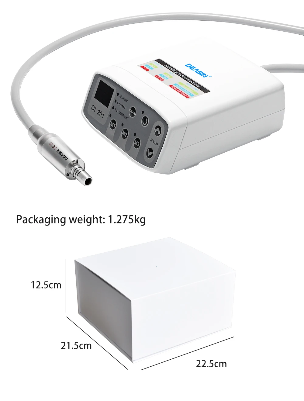 DEASIN Dental Clinical Brushless LED Electric Micromotor Work With 1:1/1:5/4:1 LED Contra Angle Dentist Low Speed Handpiece