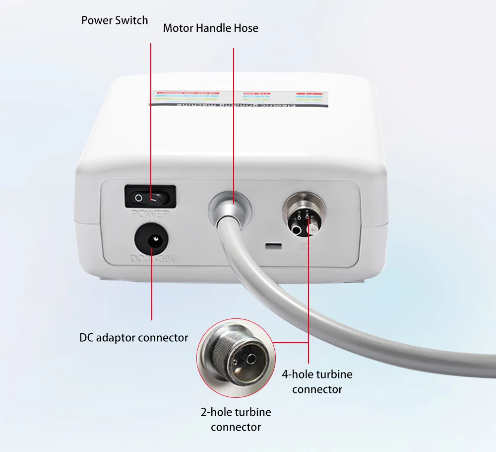 DEASIN Dental Clinical Brushless LED Electric Micromotor Work With 1:1/1:5/4:1 LED Contra Angle Dentist Low Speed Handpiece