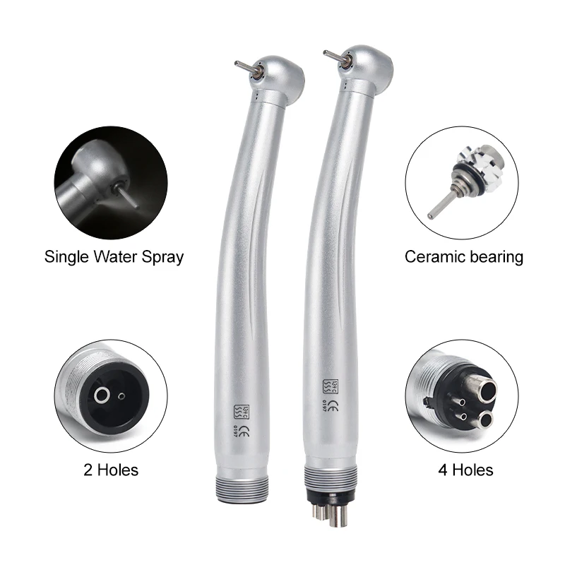 Dental Air Turbine High Speed Handpiece 360,000rpm Autoclavable Ceramic Bearings Single Spray Dental Lab Equipment for Dentist