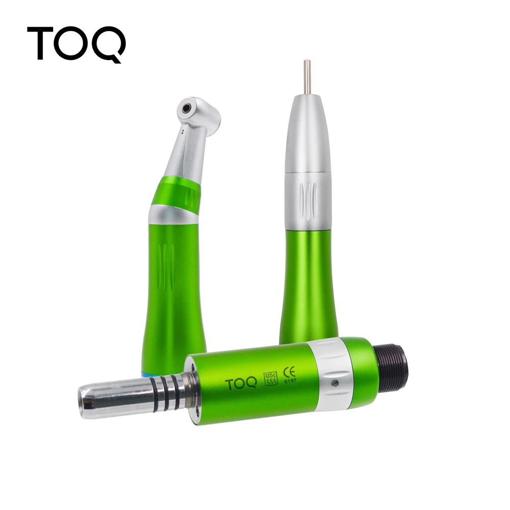 Low Speed Handpiece Kit Air Turbine Straight Contra Angle Air Motor Inner Water Spray 2/4Holes Turbine Handpiece Colorful