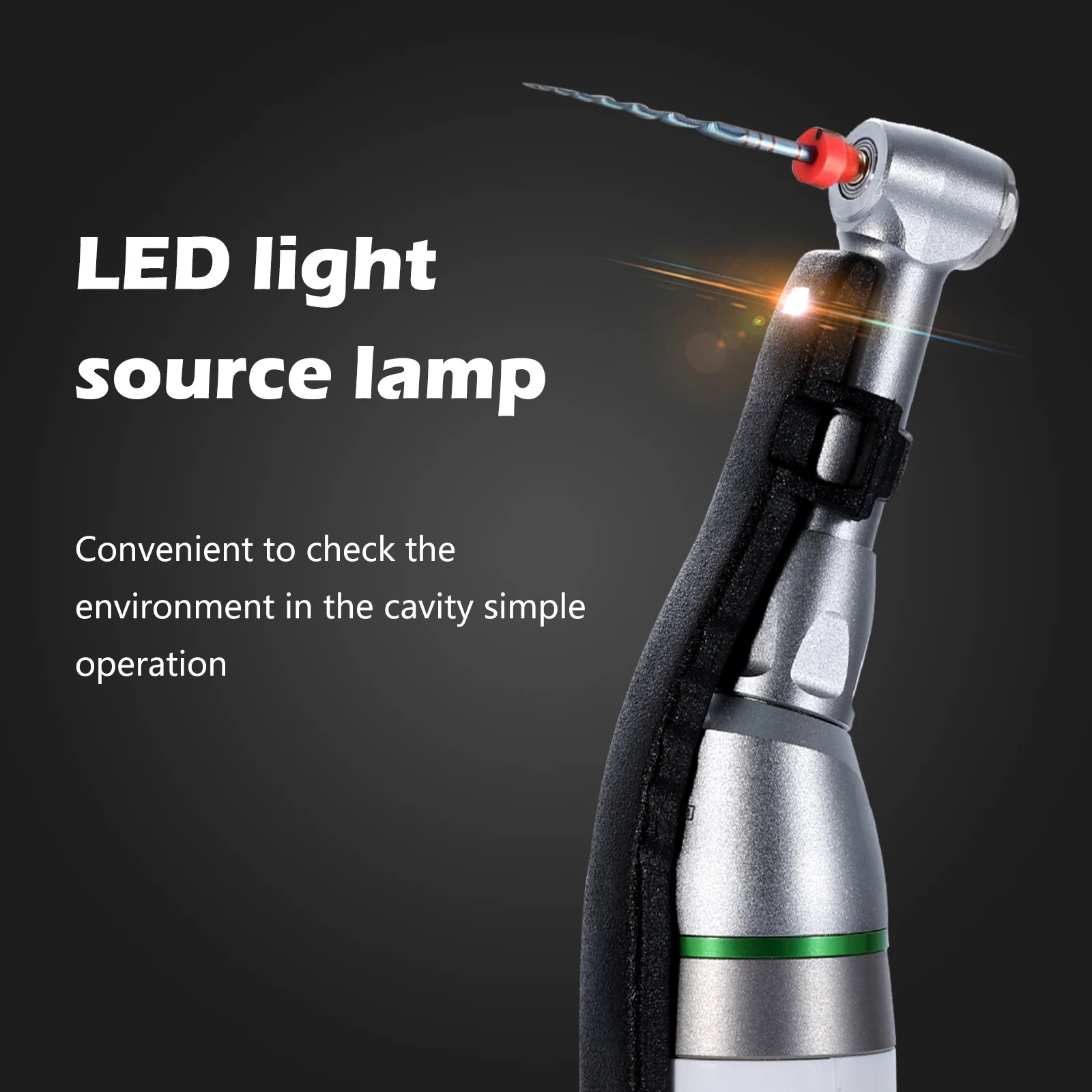 SANDENT Dental Endodontic Cordless LED Endo Motor 16:1 Contra Angle Handpiece for Root Canal Therapy