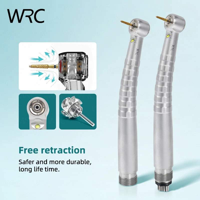 LED High Speed Dental Handpiece Anti Suction Design 4 Hole Water Spray Ceramic Bearing Pneumatic Turbine Dental Instrument