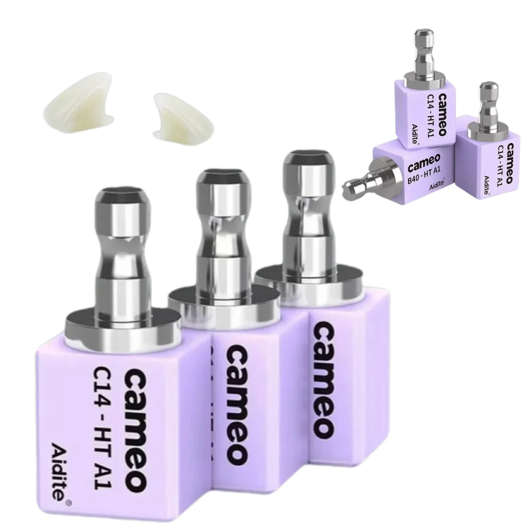 5Pcs/Box Aidite Cameo C14 CAD/CAM Lithium Disilicate Dental Translucency Materials Glass Ceramic Blocks Dentistry Lab Materials
