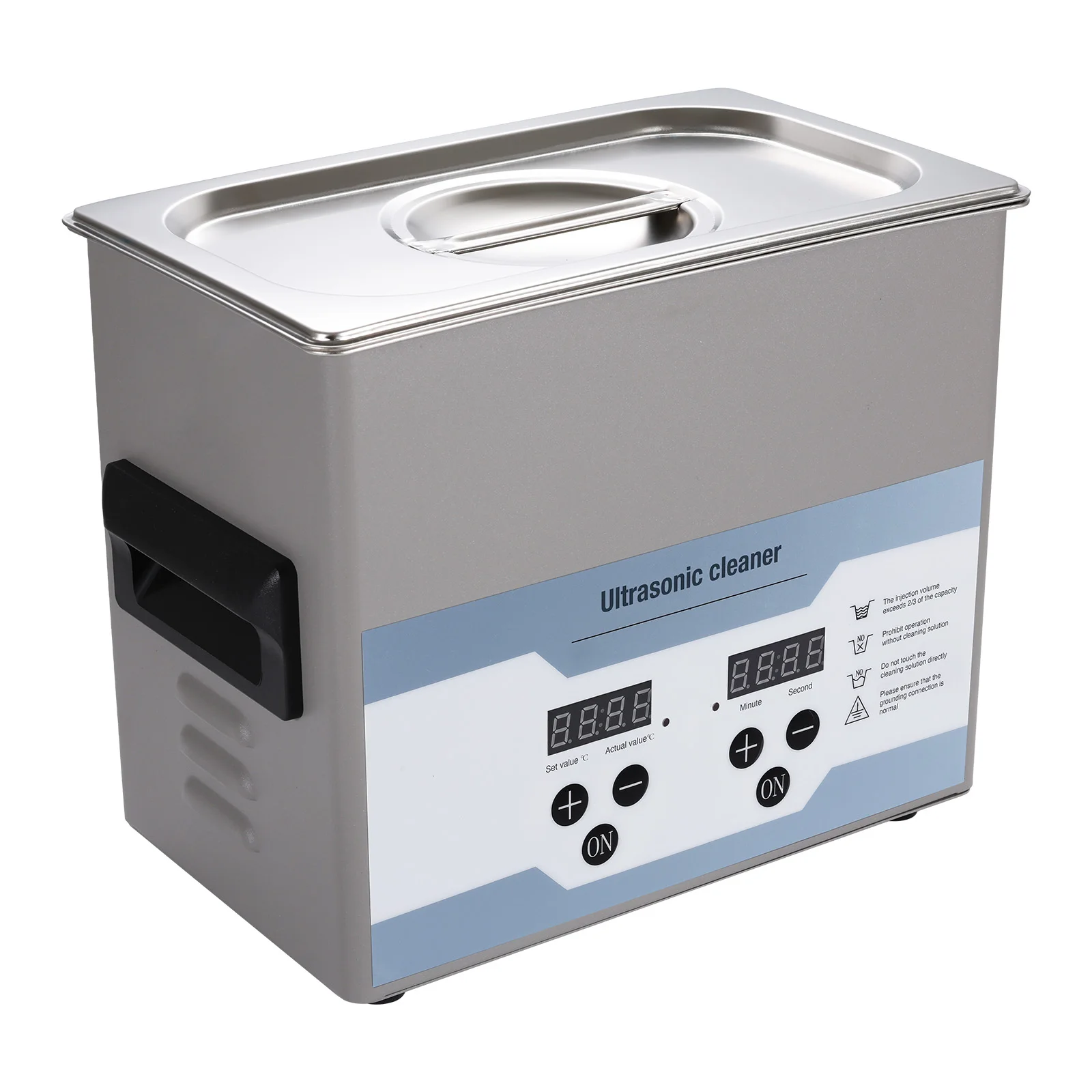 3.2L Commercial Ultrasonic Cleaner with Timer & Heater Jewelry Digital Sonic Cleaner Dental & Lab Equipment