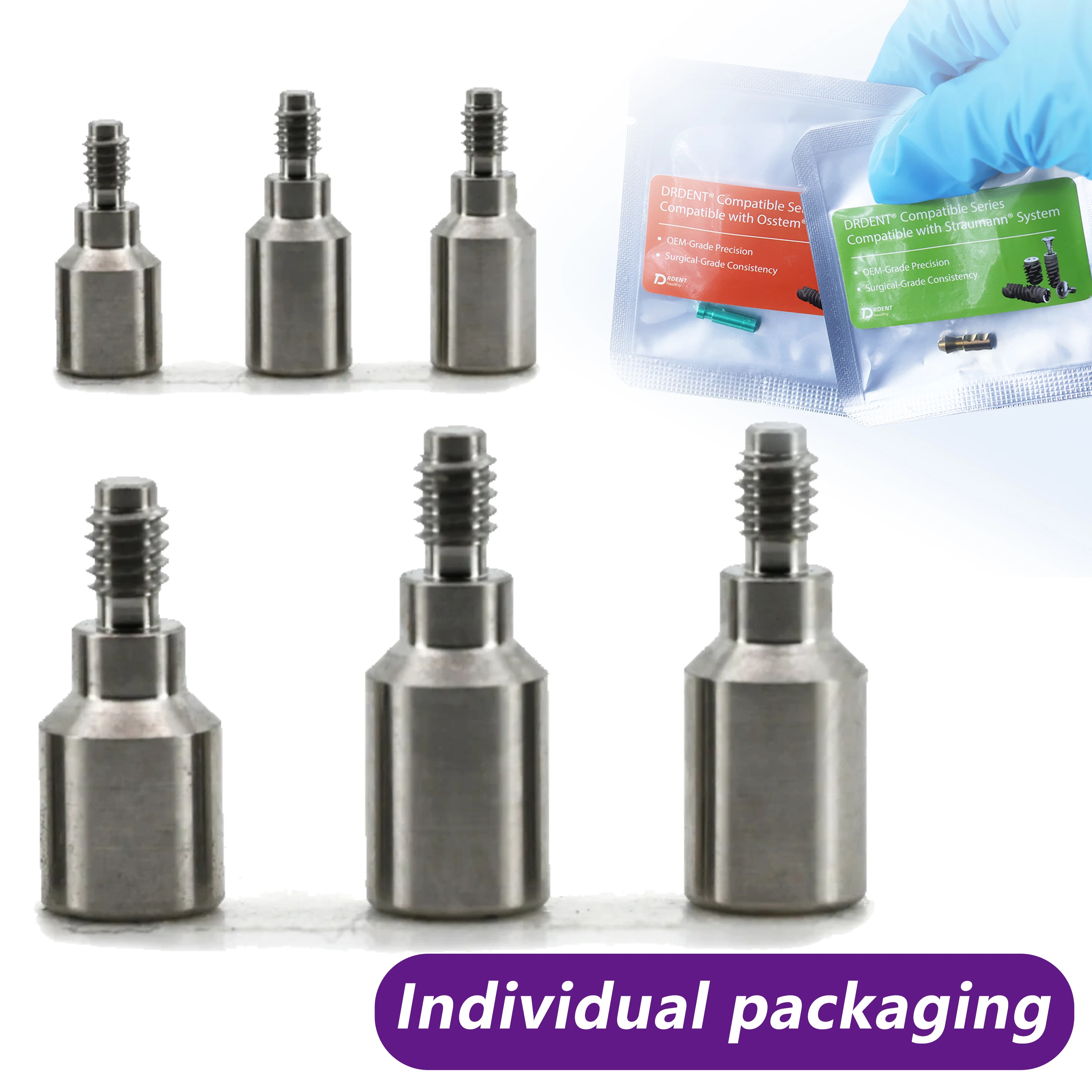 10Pcs/lot Titanium Healing Abutment for Adin RS Series | Adin Compatible Dental Implant Healing Accessories