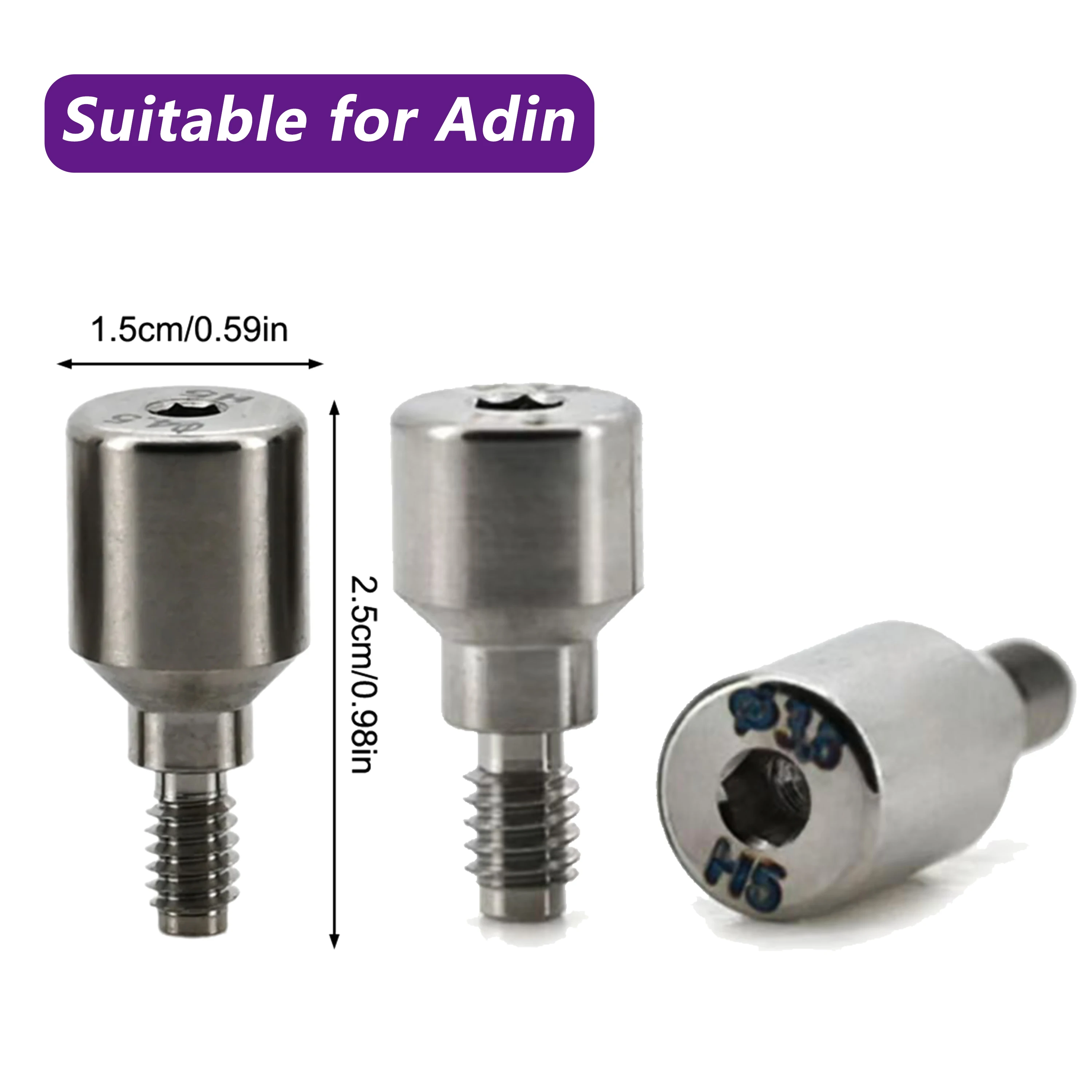 10Pcs/lot Titanium Healing Abutment for Adin RS Series | Adin Compatible Dental Implant Healing Accessories