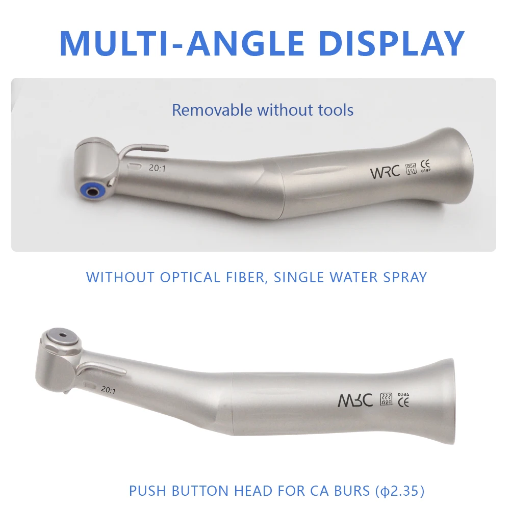 Dental SG20 surgery Implant handpiece 20:1 reduction contra angle low speed push button chuck handpiece for E-TYPE Micromotor