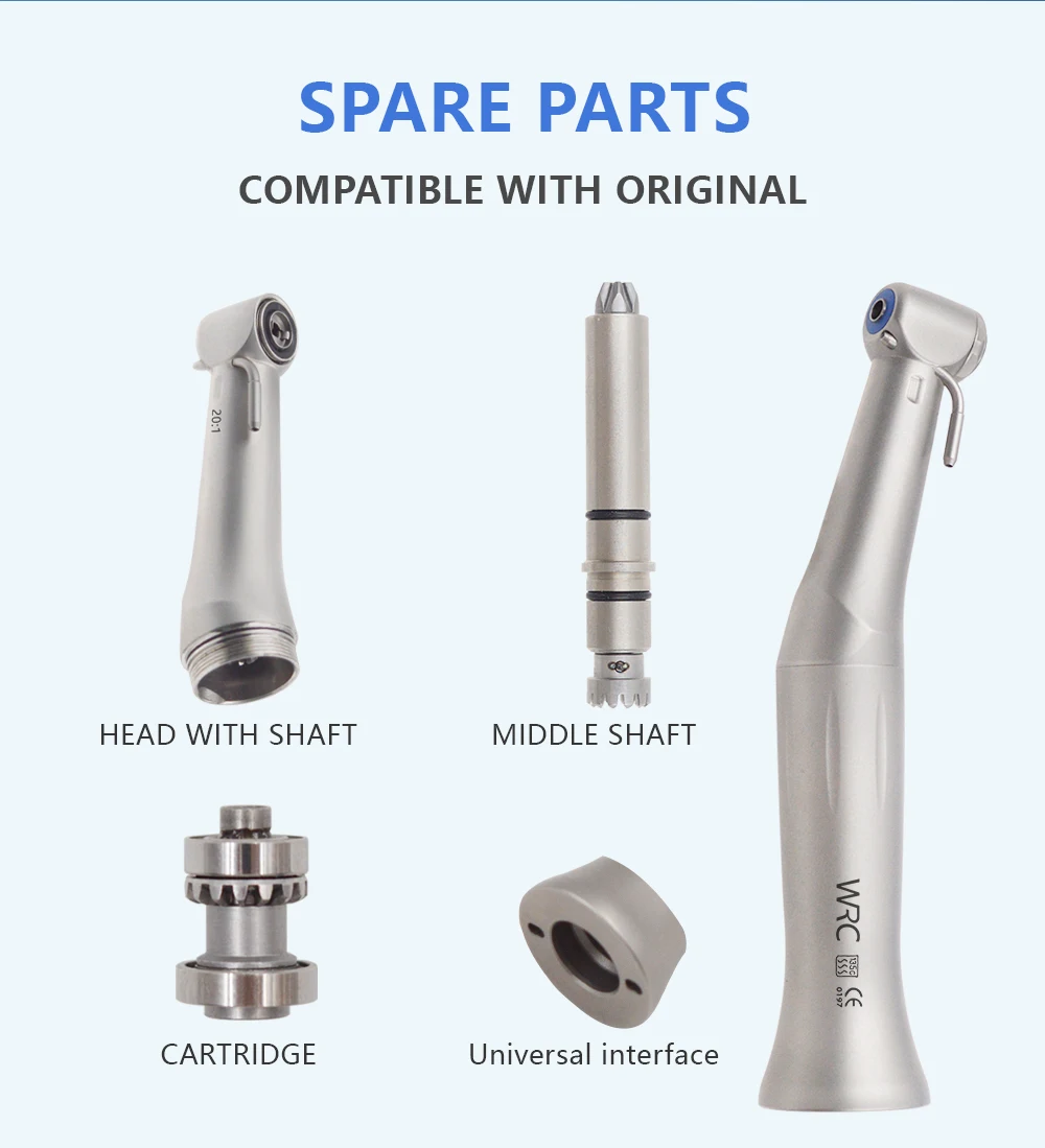 Dental SG20 surgery Implant handpiece 20:1 reduction contra angle low speed push button chuck handpiece for E-TYPE Micromotor