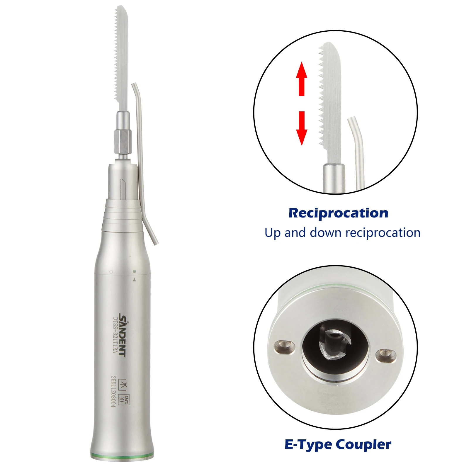 SANDENT Dental Micro Saw Surgical Handpiece 3.2:1 Reciprocating Bone Cutting Fit NSK Up & Down Reciprocation Osteotomy