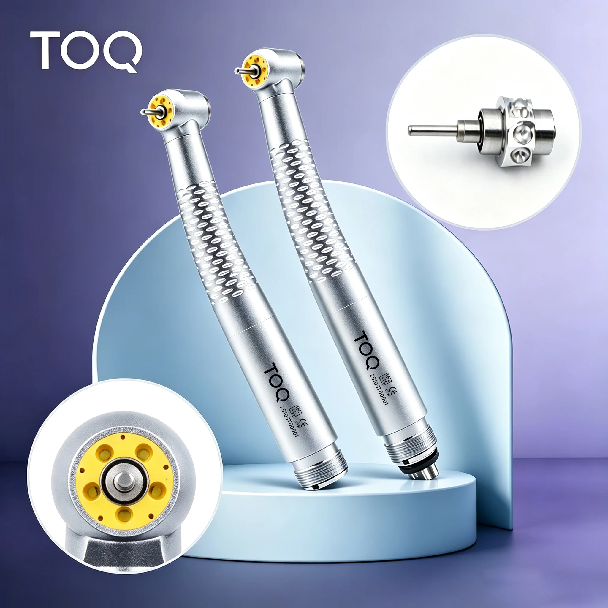 New 5 LED Light High Speed Handpiece Shadowless E-Generator Air Turbine for Dentist 2/4 Holes 5 Water Spray Dental Equipment