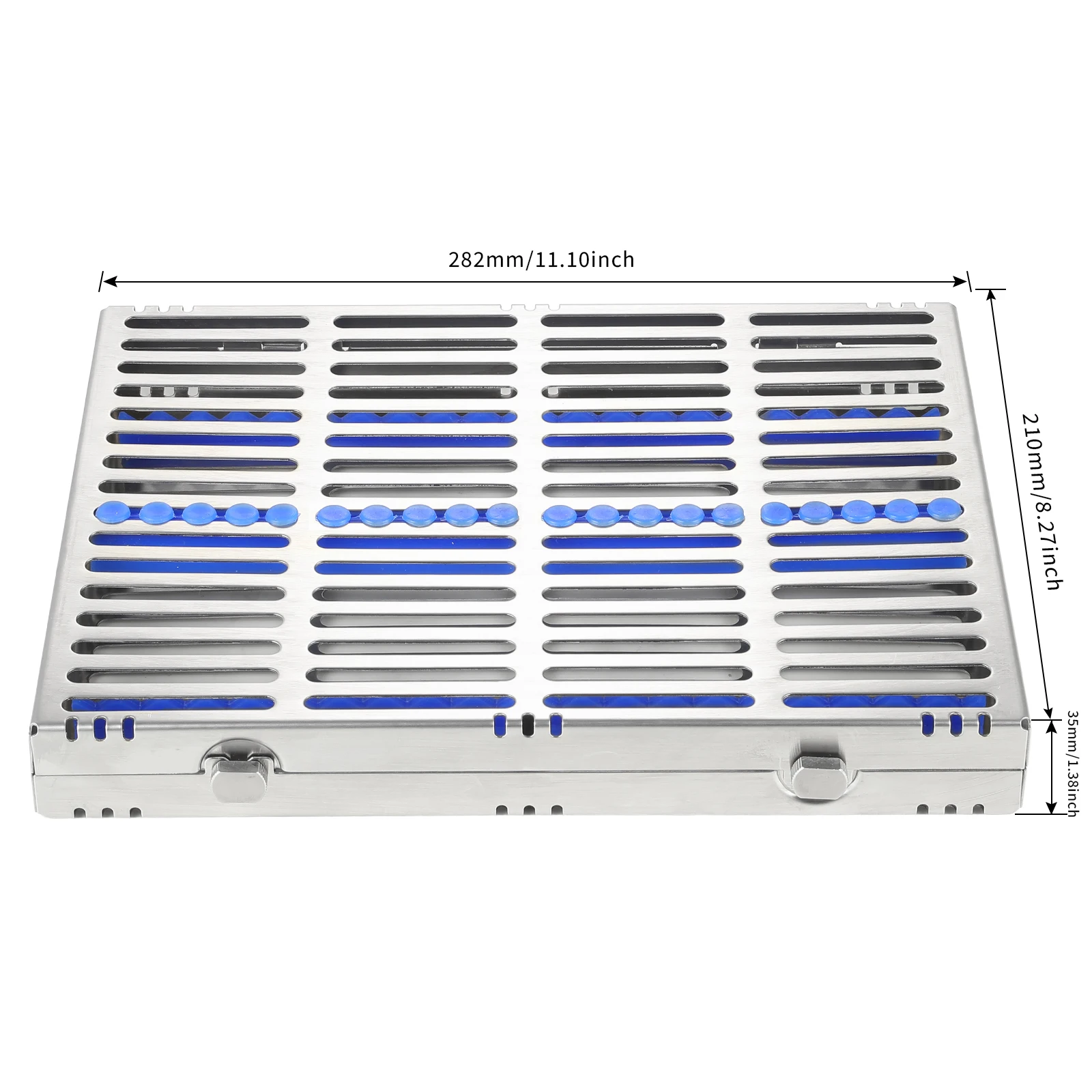 135°C Autoclavable Dental Sterilization Cassette for 5/10/20 Grid Instruments - Stainless Steel Dentistry Tools