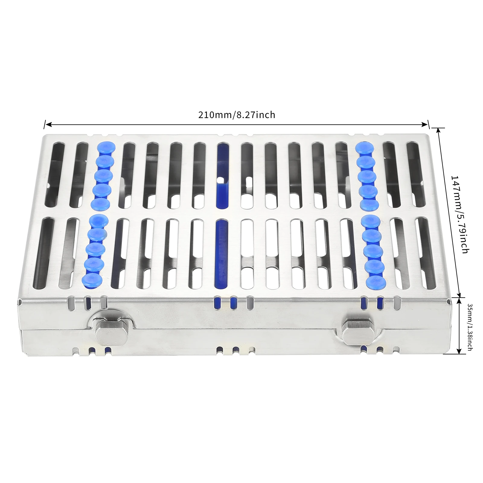 135°C Autoclavable Dental Sterilization Cassette for 5/10/20 Grid Instruments - Stainless Steel Dentistry Tools