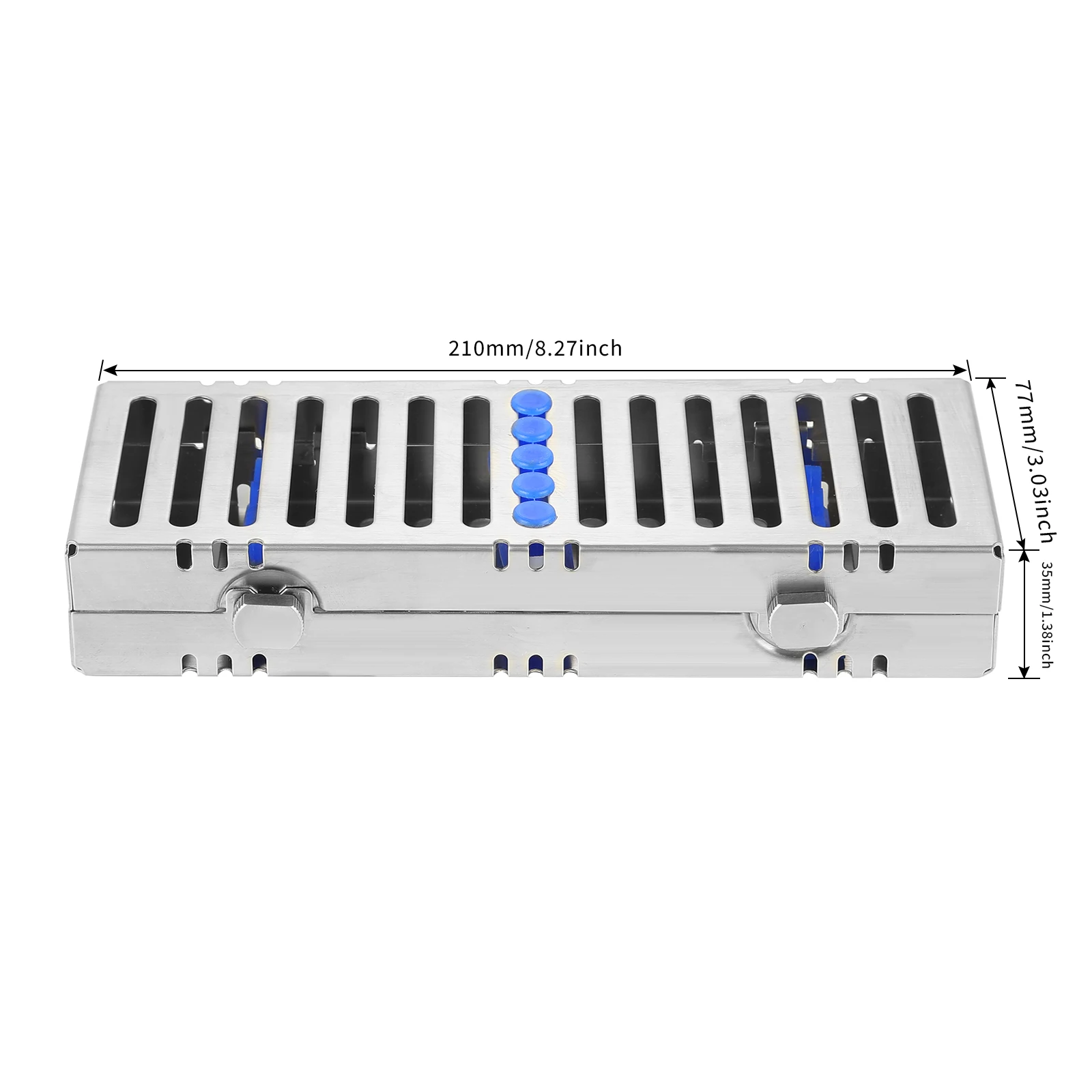 135°C Autoclavable Dental Sterilization Cassette for 5/10/20 Grid Instruments - Stainless Steel Dentistry Tools