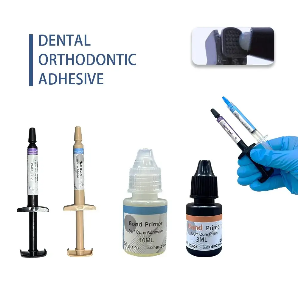 Dental Orthodontic Adhesive Light-Cure Self-Cure Kit Etchant Acid Gel Light Cure Primer Bonding Brackets Braces Material