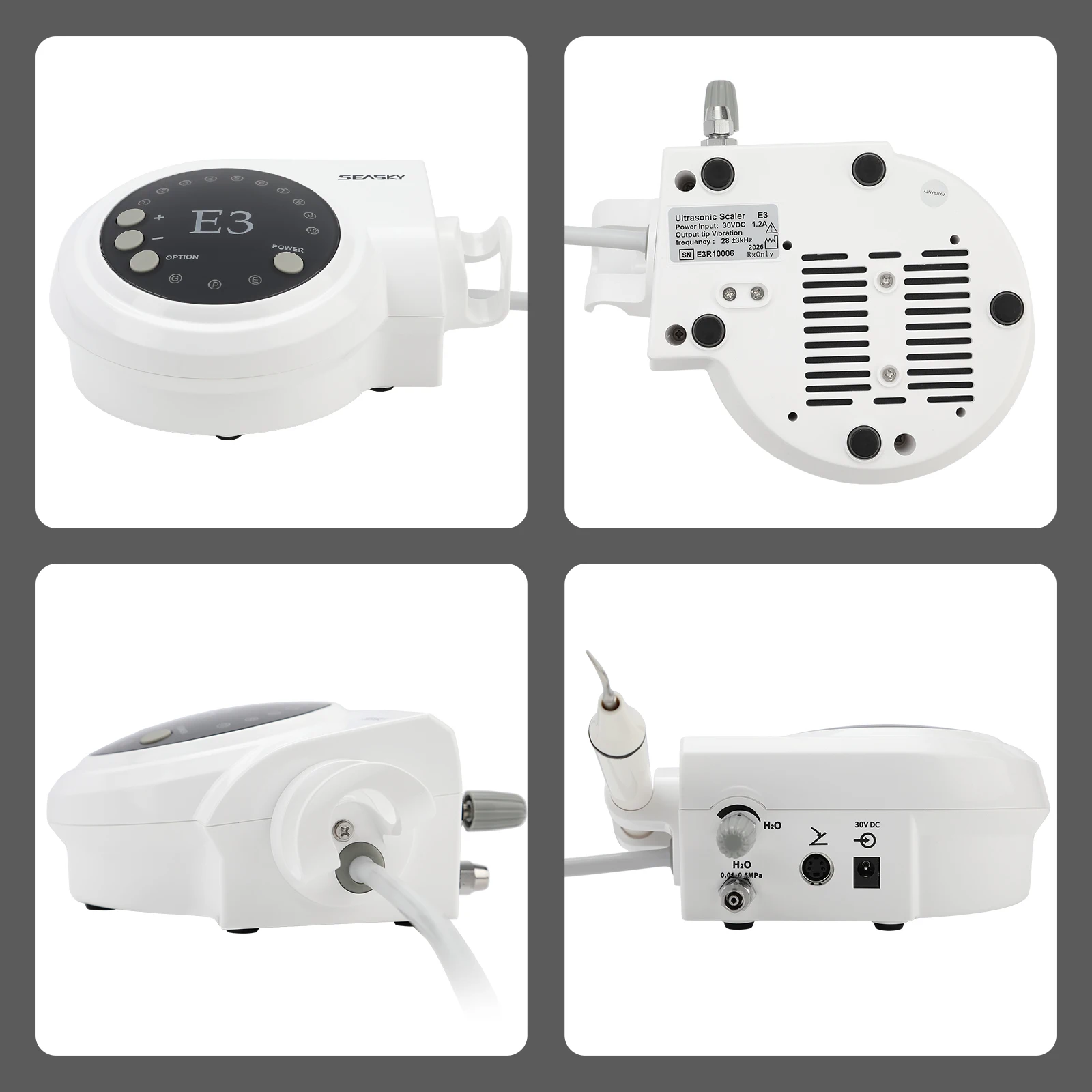 Dental Ultrasonic Piezo Scaler with Detachable Handpiece 5*Tips Automatic frequency fit EMS Cavitron Woodpeck