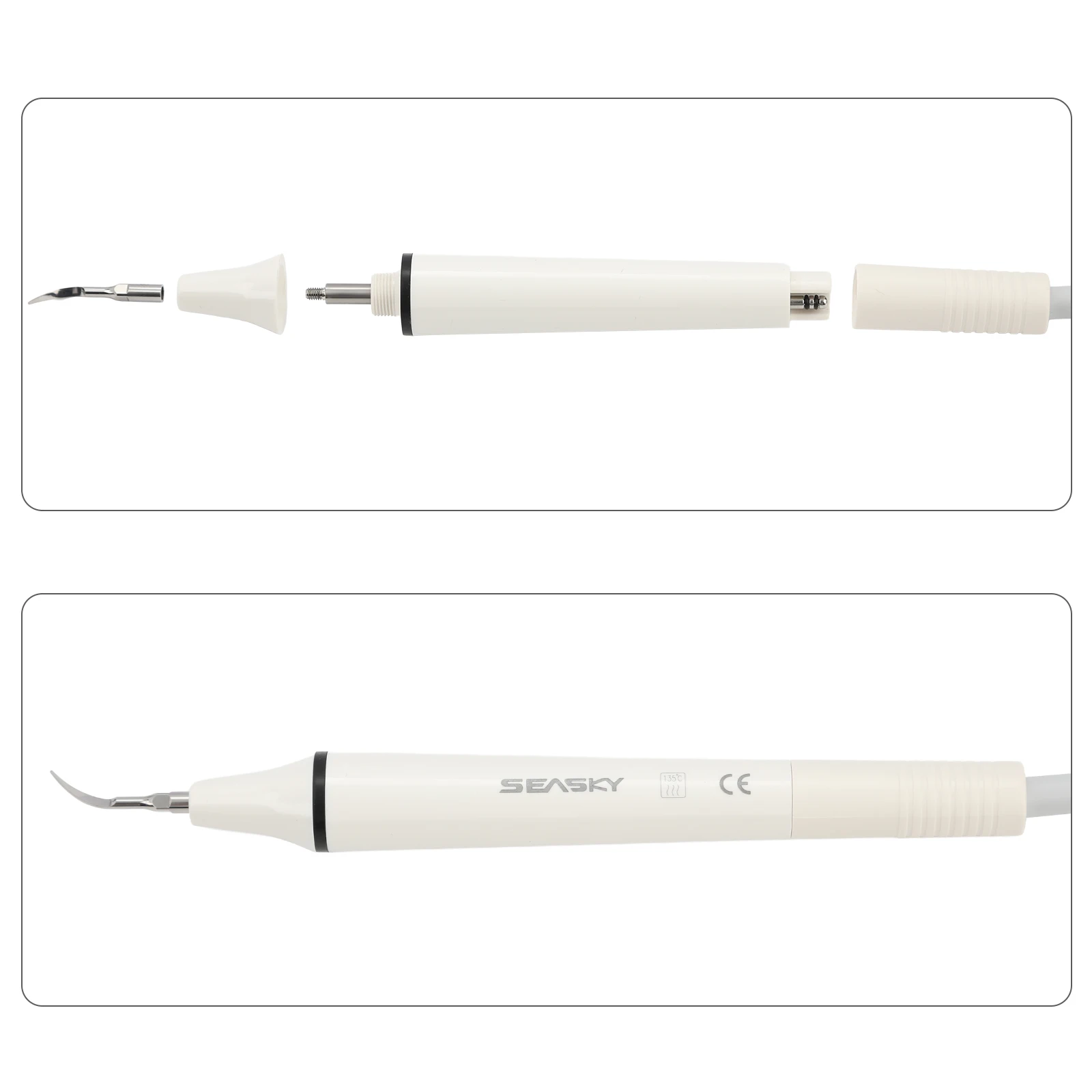 Dental Ultrasonic Piezo Scaler with Detachable Handpiece 5*Tips Automatic frequency fit EMS Cavitron Woodpeck