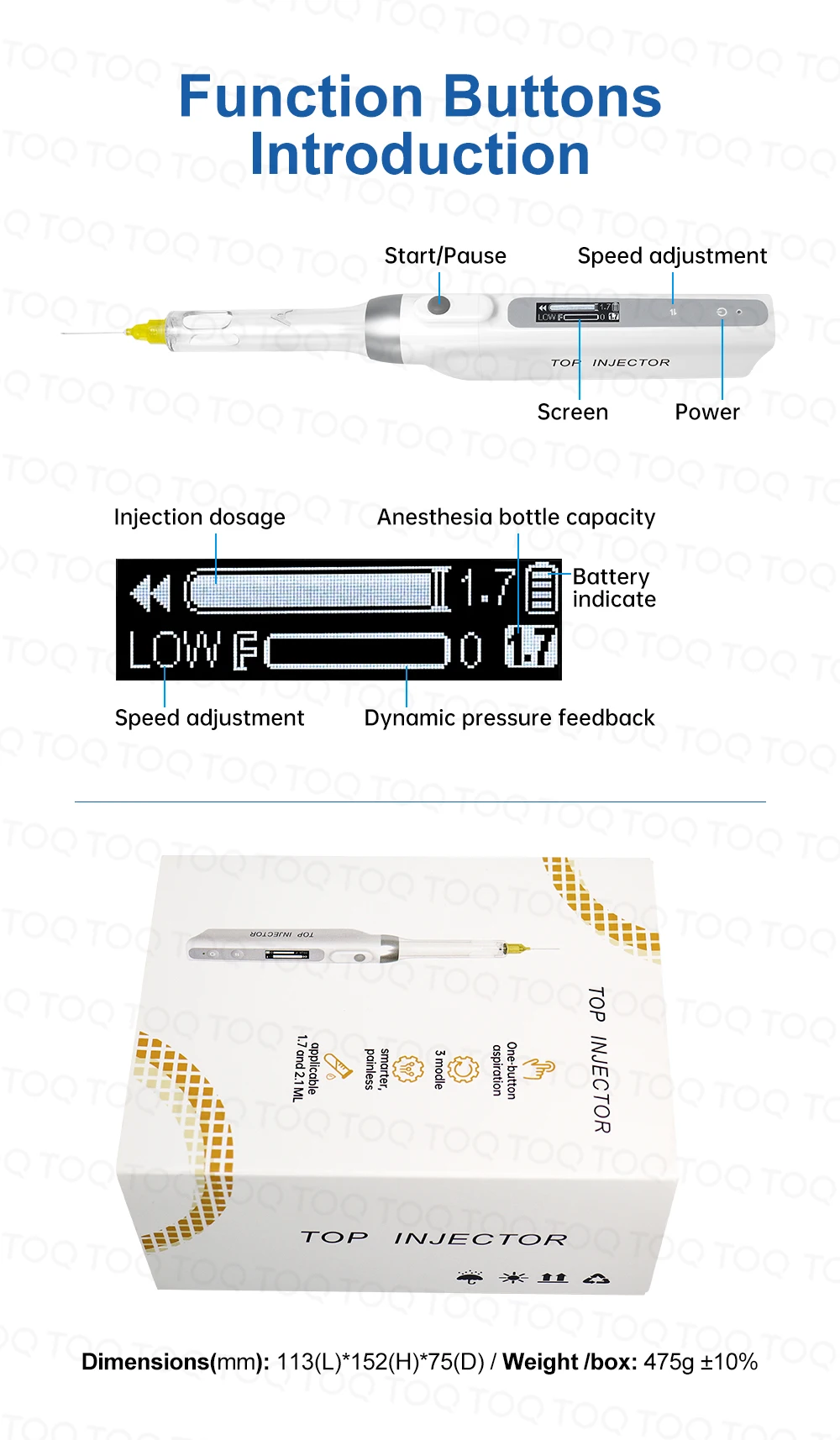 Dental Anesthesia Injector With Aspiration Painless Local Anesthesia Syringe Vet Anesthesia with LCD Display Dental Clinic Tool