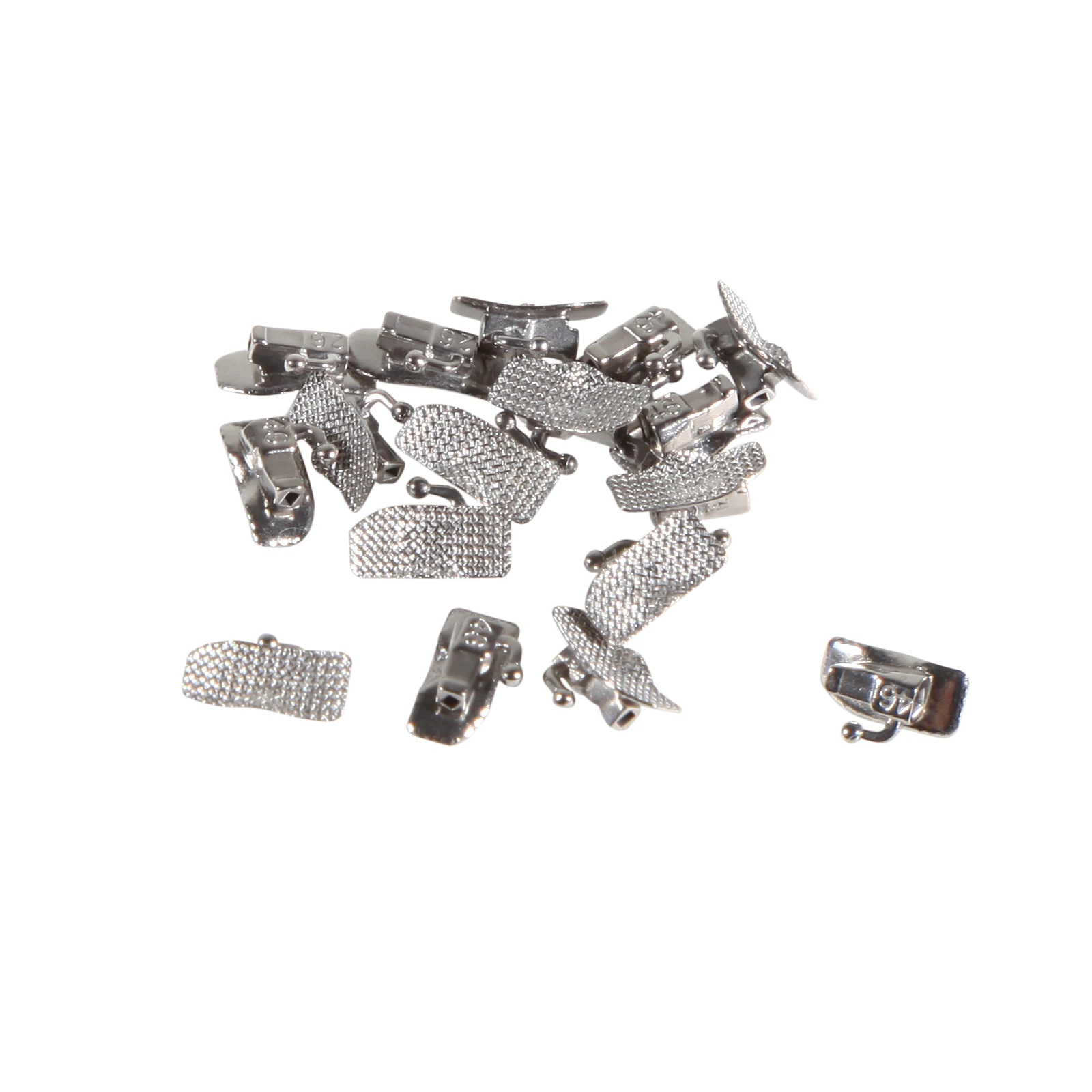 50Sets/Box Dental Ortho Metal Bondable Monoblock Orthodontic Buccal Tubes 022 For 1st Molar MBT/Roth Tube