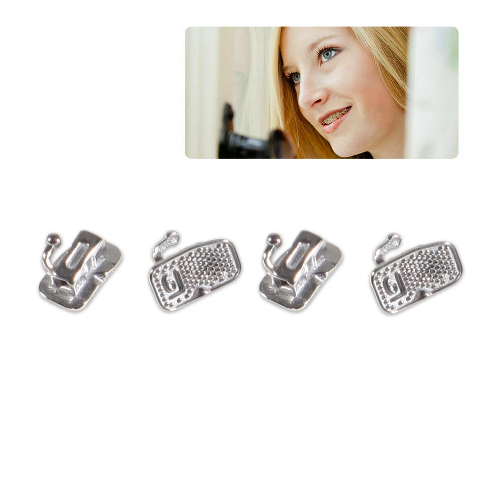 50Sets/Box Dental Ortho Metal Bondable Monoblock Orthodontic Buccal Tubes 022 For 1st Molar MBT/Roth Tube