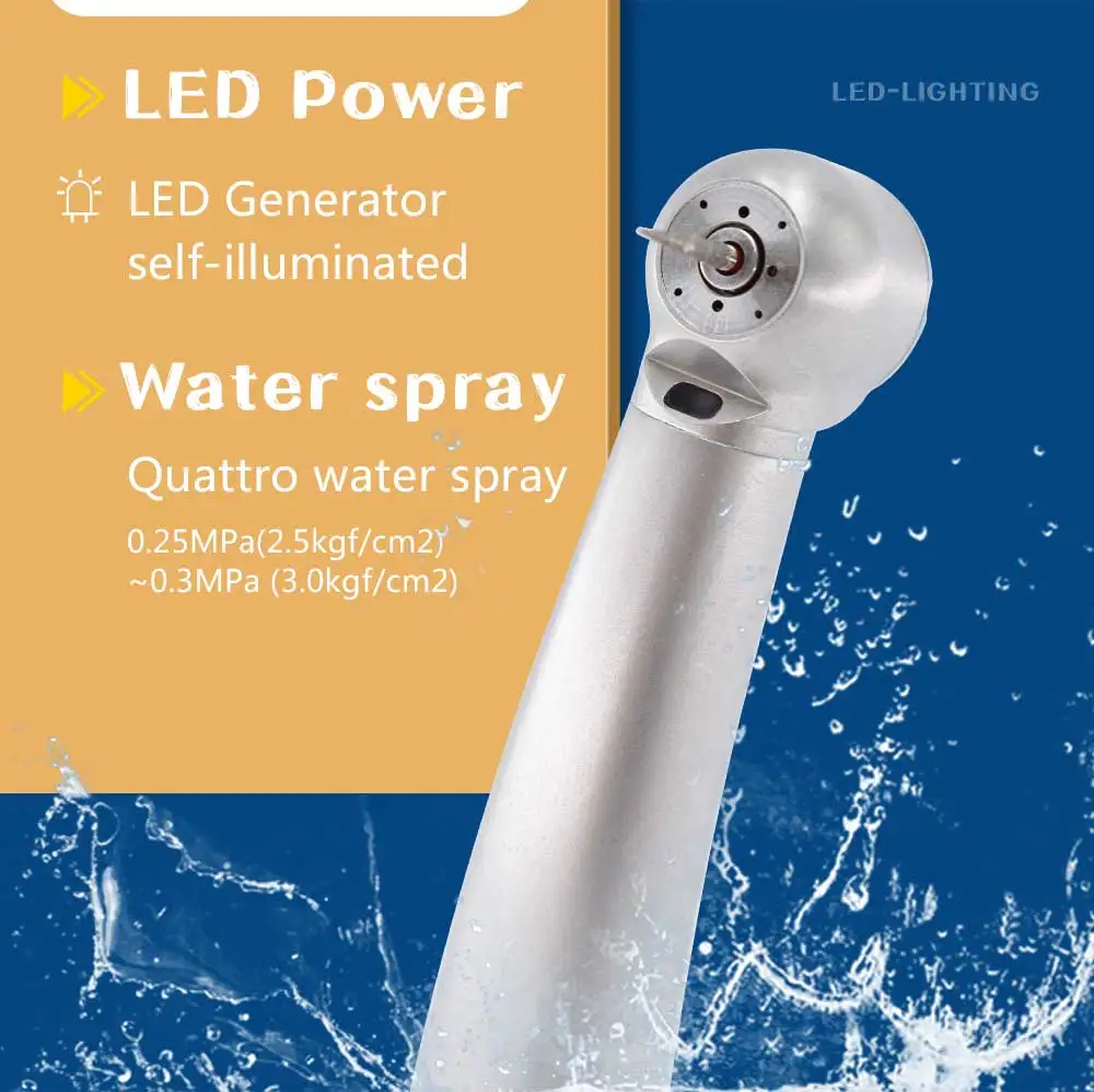 DEASIN Dental stainless steel handpiece Z9000L high speed standard head handpiece air turbine optical fiber tooth equipment