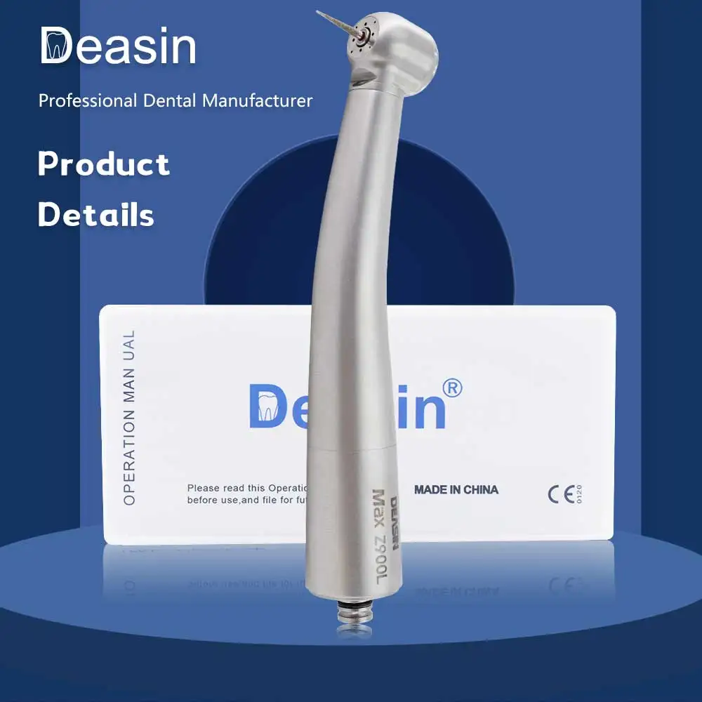 DEASIN Dental stainless steel handpiece Z9000L high speed standard head handpiece air turbine optical fiber tooth equipment