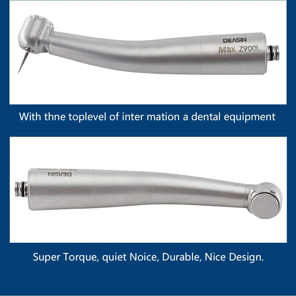 DEASIN Dental stainless steel handpiece Z9000L high speed standard head handpiece air turbine optical fiber tooth equipment