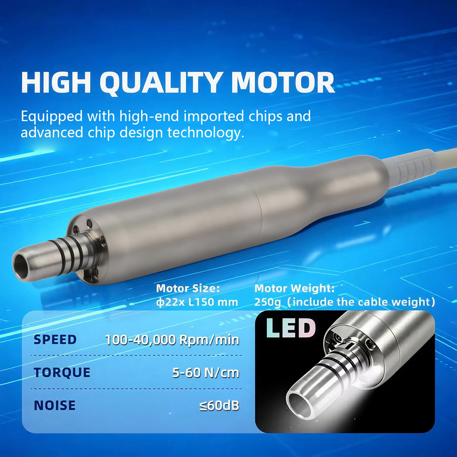 SANDENT Dental Implant Motor Brushless Surgical System Touch Screen Machine With 20:1 Contra Angle LED Fiber Optic Handpiece