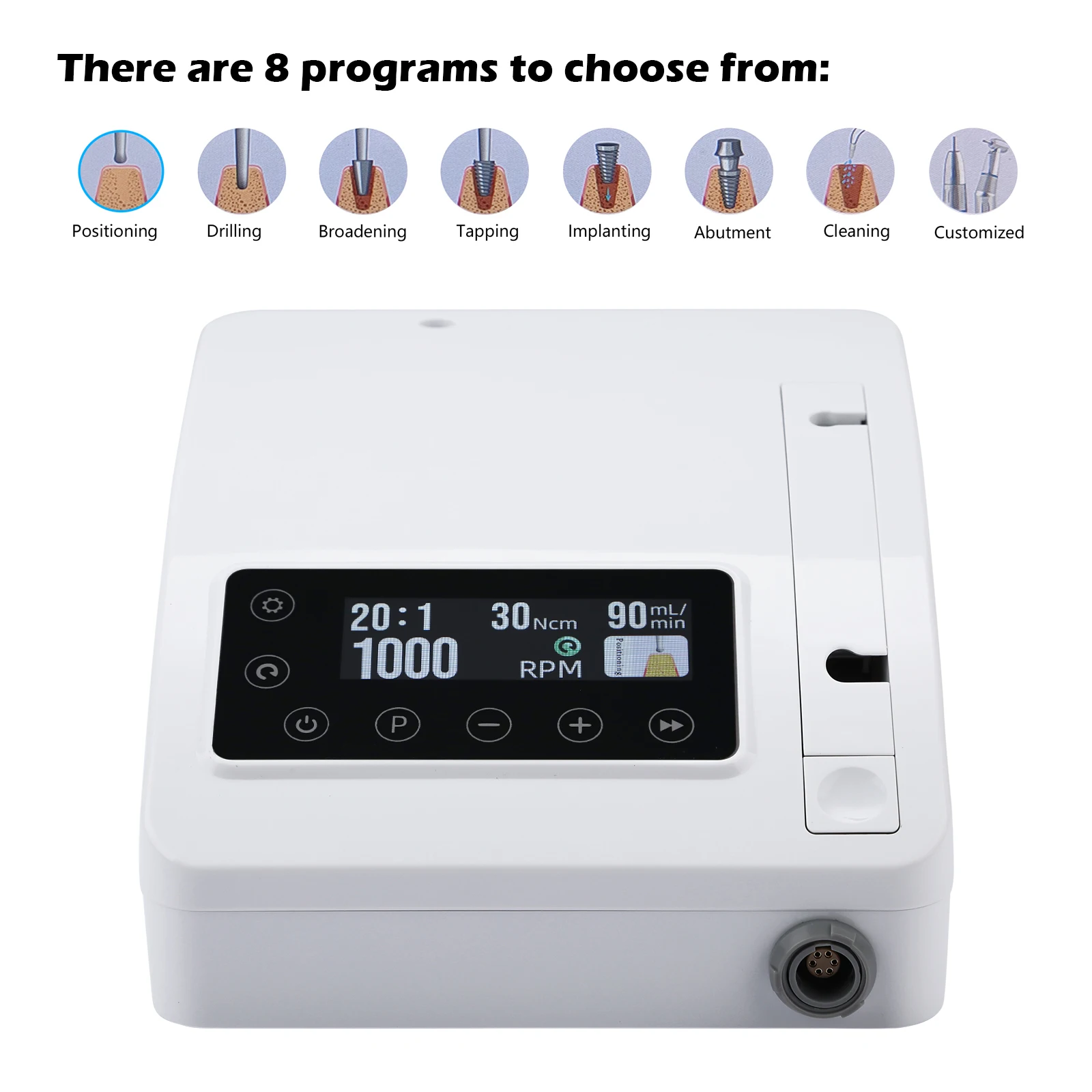 SANDENT Dental Implant Motor Brushless Surgical System Touch Screen Machine With 20:1 Contra Angle LED Fiber Optic Handpiece
