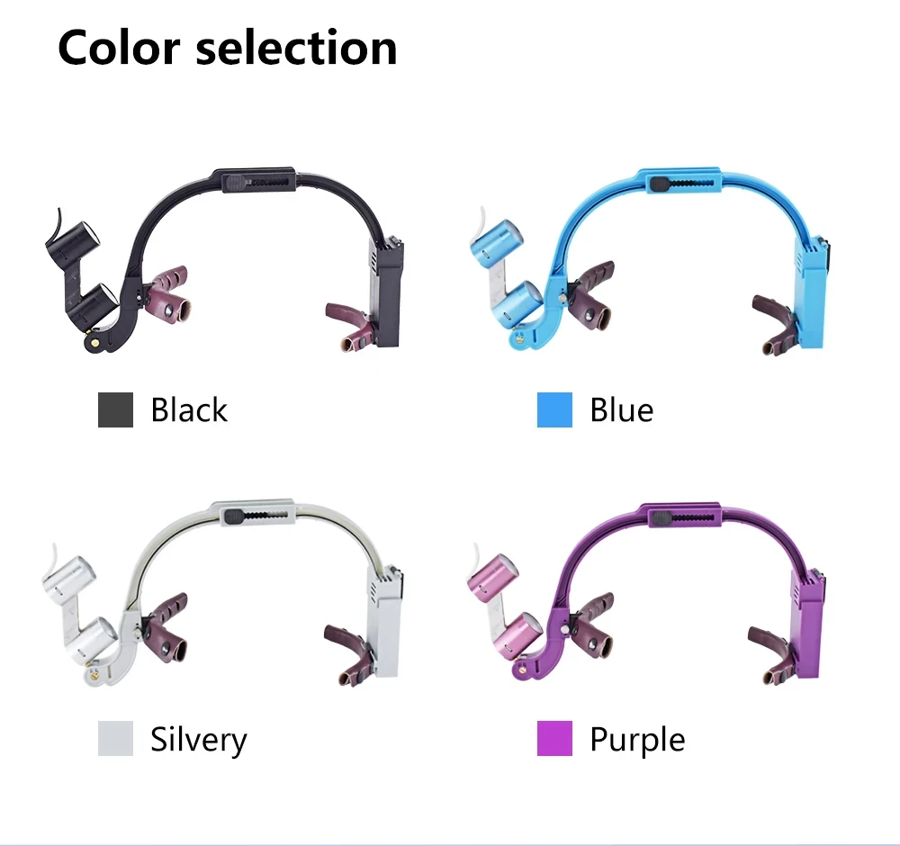 2.5x/3.5x Popular Dental LED Surgical Headlight 5W Colorful Magnifier Binocular Loupes Convenient for Doctors to Operate Recharg