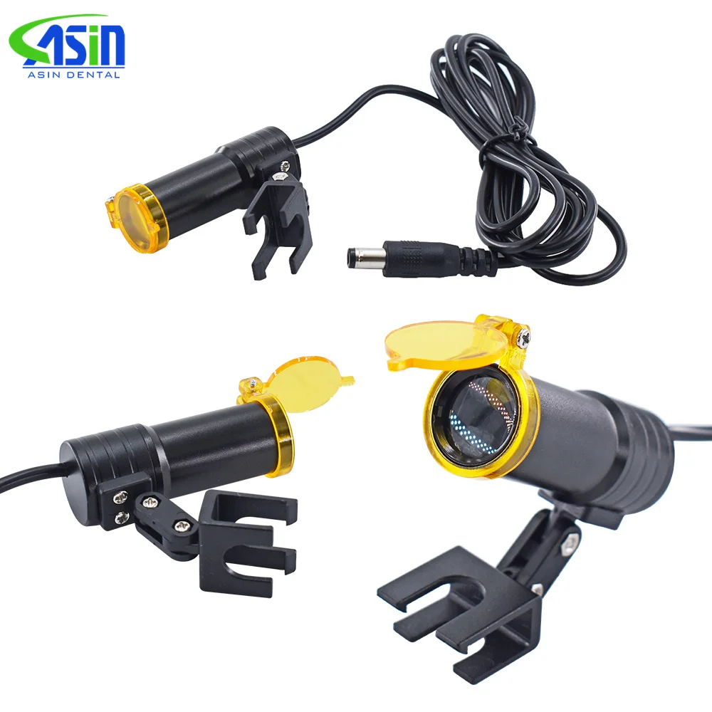 DEASIN Dental 5W Wireless Headlight Headlamp With Glasses Clip Portable Binocular Light For Dental Lab Medical Dental Magnifier