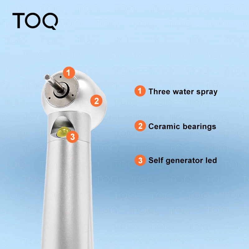 Dental Handpiece with LED Light B2 M4 Push Button High Speed Handpiece Air Turbine Dentist Tool High Rotation Pens