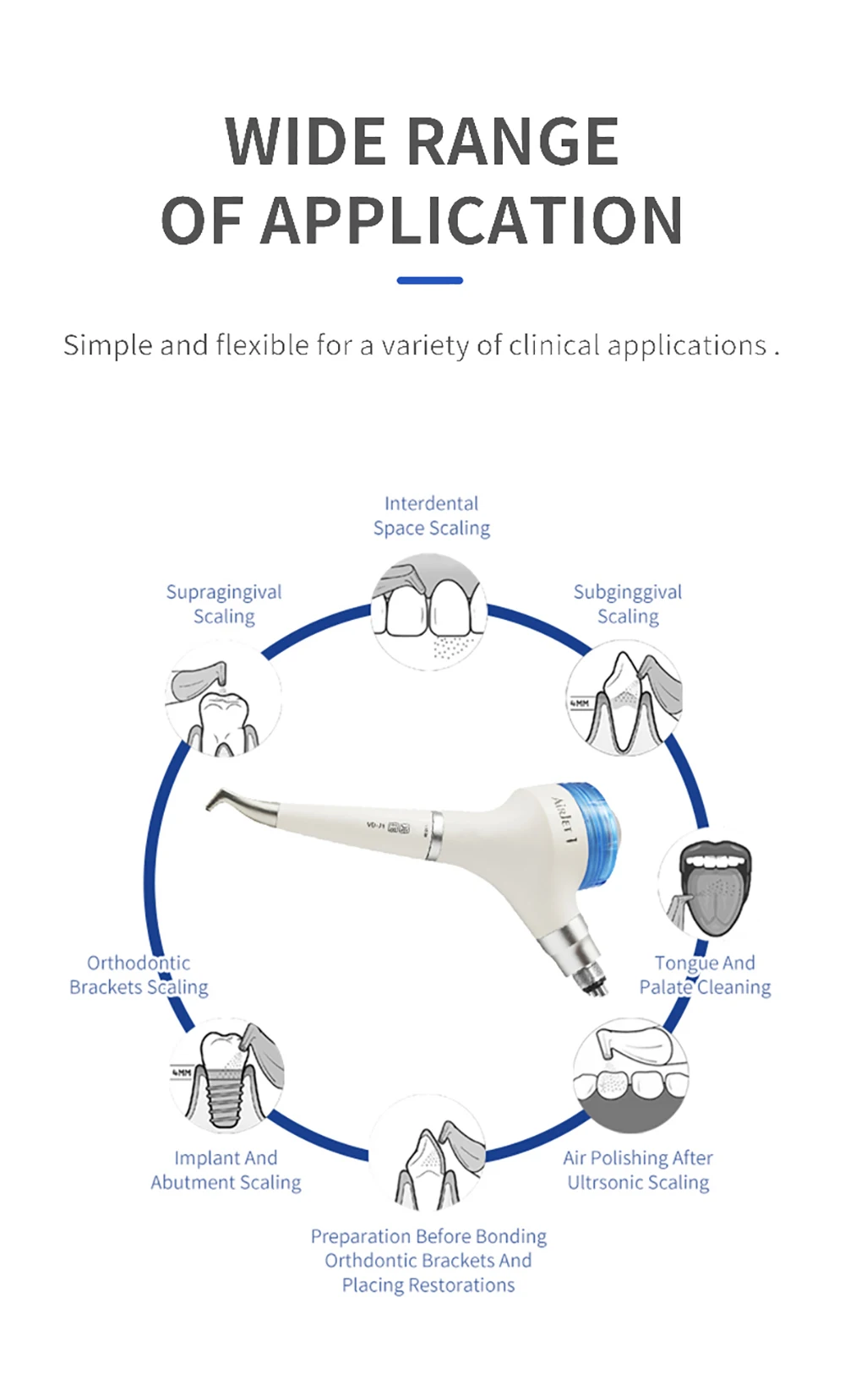 Dental Air Prophy Jet Airjet 1/1S Air Polisher Sandblaster Teeth Polishing Handpiece Hygiene Prophy Jet Machine