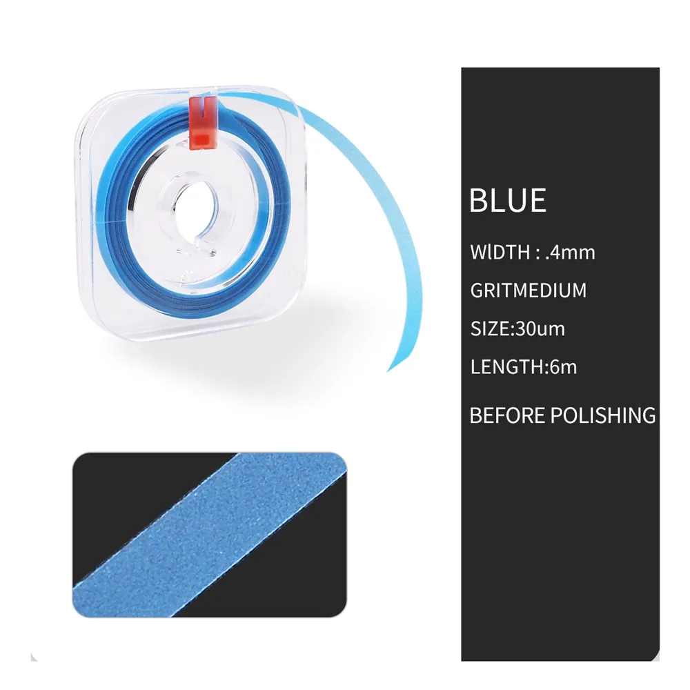 1Roll/Box Dental Polishing Strip 4mm*6m Tooth Interdental Resin Surface Grinding Whitening Sanding Dental Tool Dentist Material