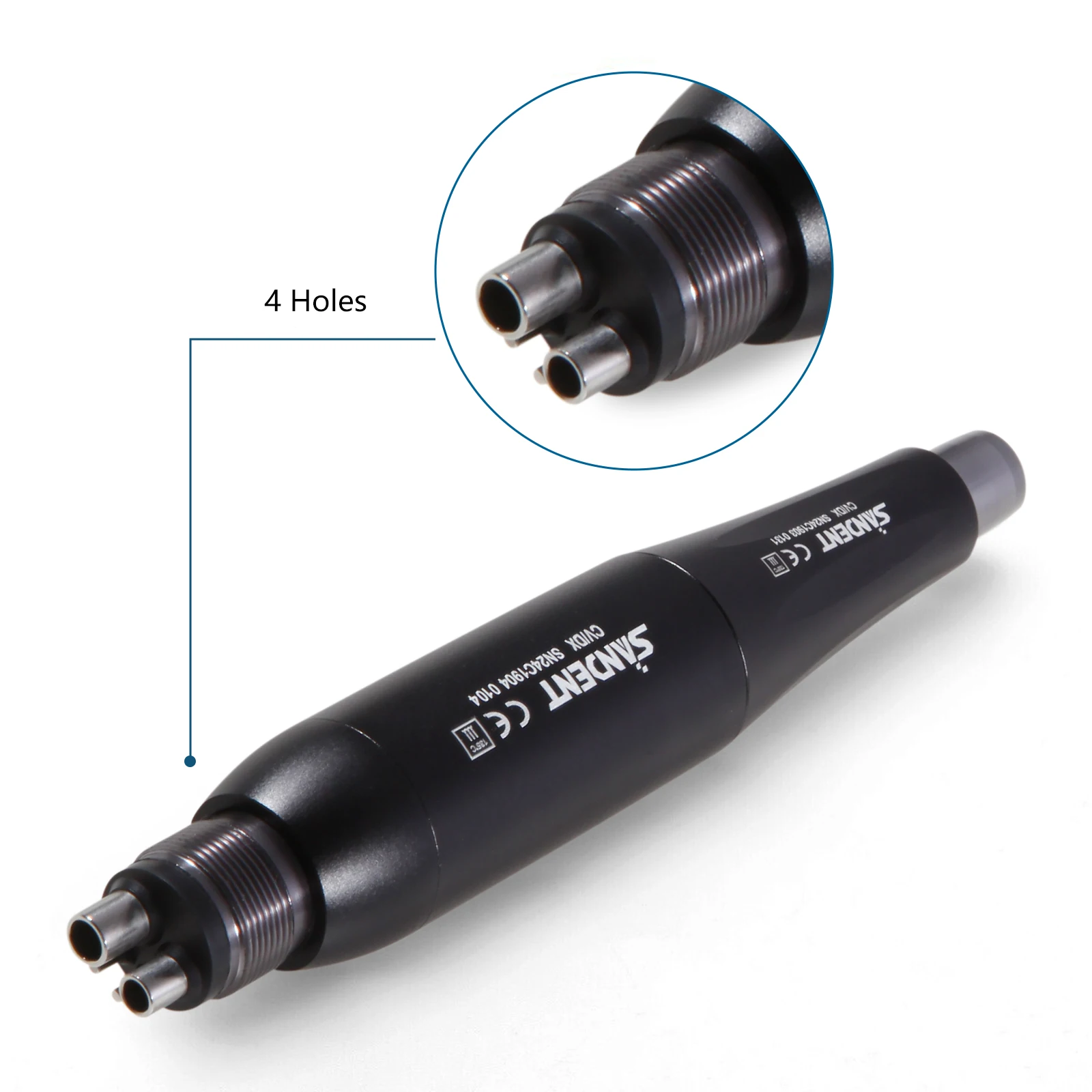 SANDENT Dental 4:1 Hygiene Prophy Handpiece 360° Swivel 2/4 HolesDisposable Angle Prophy Angles