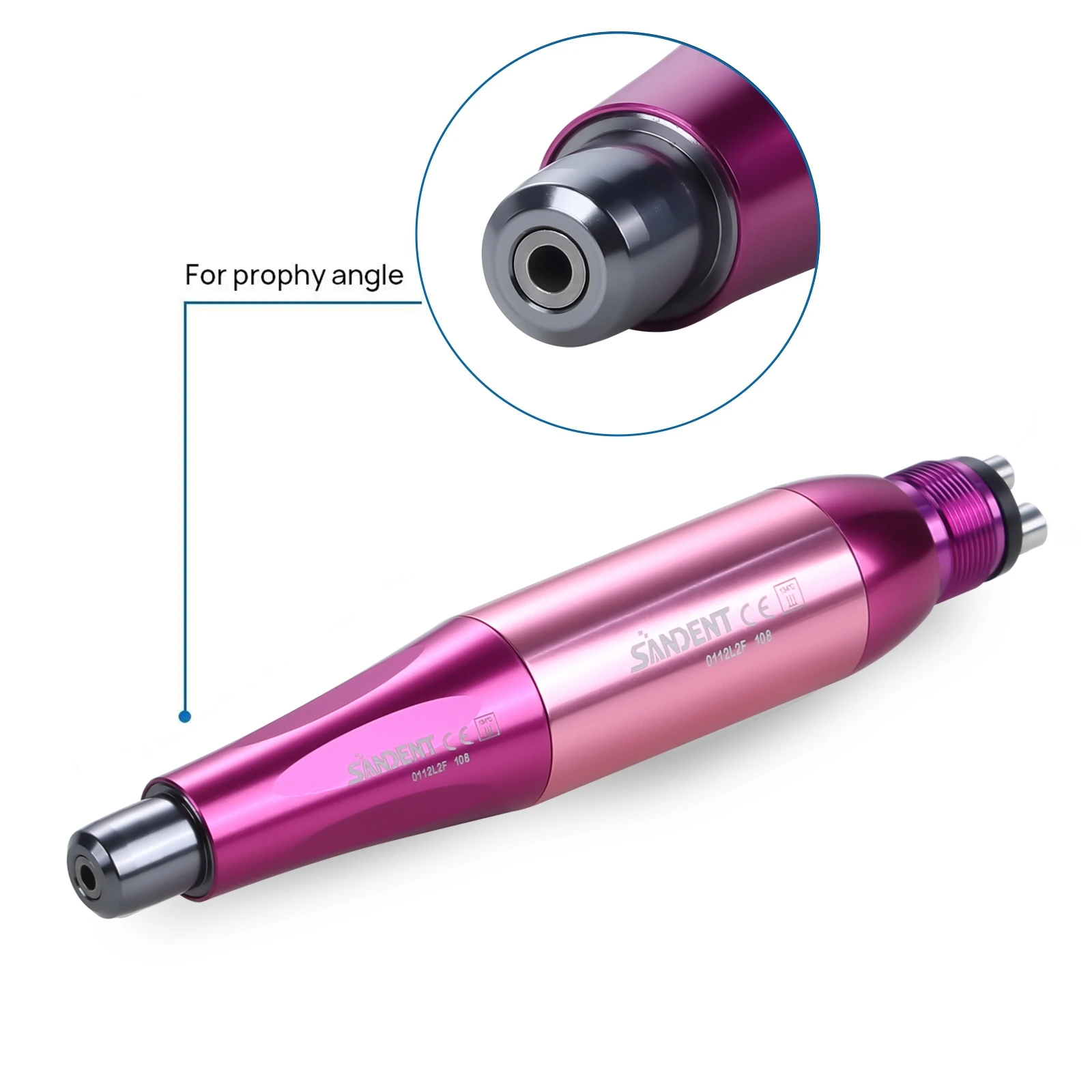 SANDENT Dental 4:1 Hygiene Prophy Handpiece 360° Swivel 2/4 HolesDisposable Angle Prophy Angles