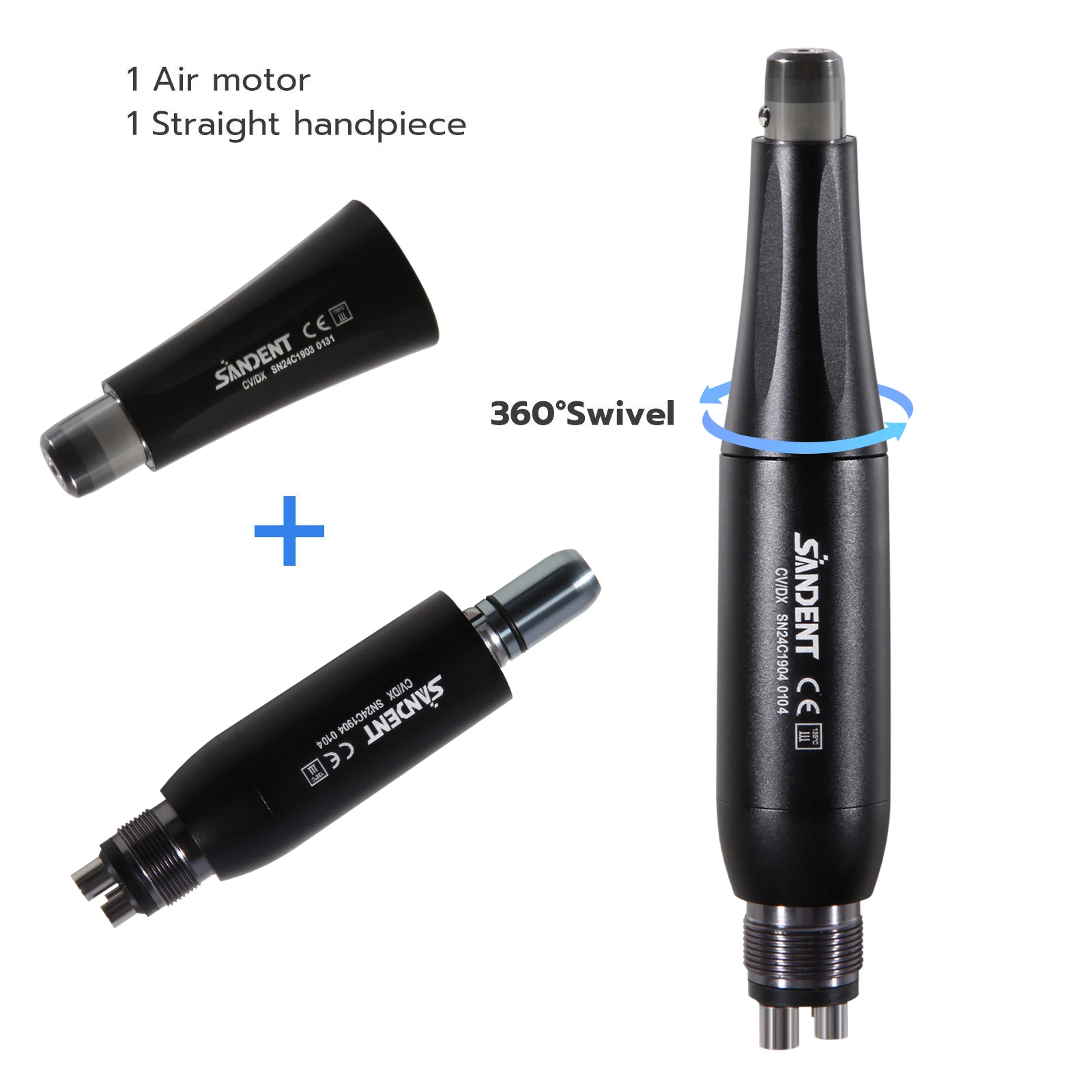 SANDENT Dental 4:1 Hygiene Prophy Handpiece 360° Swivel 2/4 HolesDisposable Angle Prophy Angles