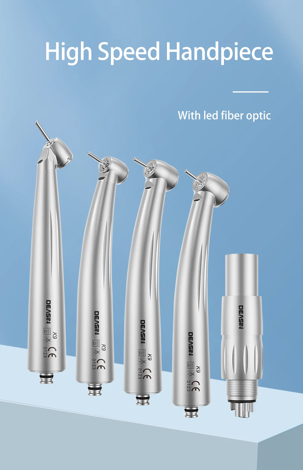 Dental High Speed Handpiece Dental Air Turbine Hand Piece Rotor Tip N-coupling Type With Stainless Steel Body For Teeth Whiting