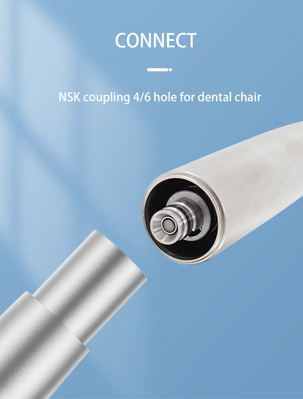Dental High Speed Handpiece Dental Air Turbine Hand Piece Rotor Tip N-coupling Type With Stainless Steel Body For Teeth Whiting