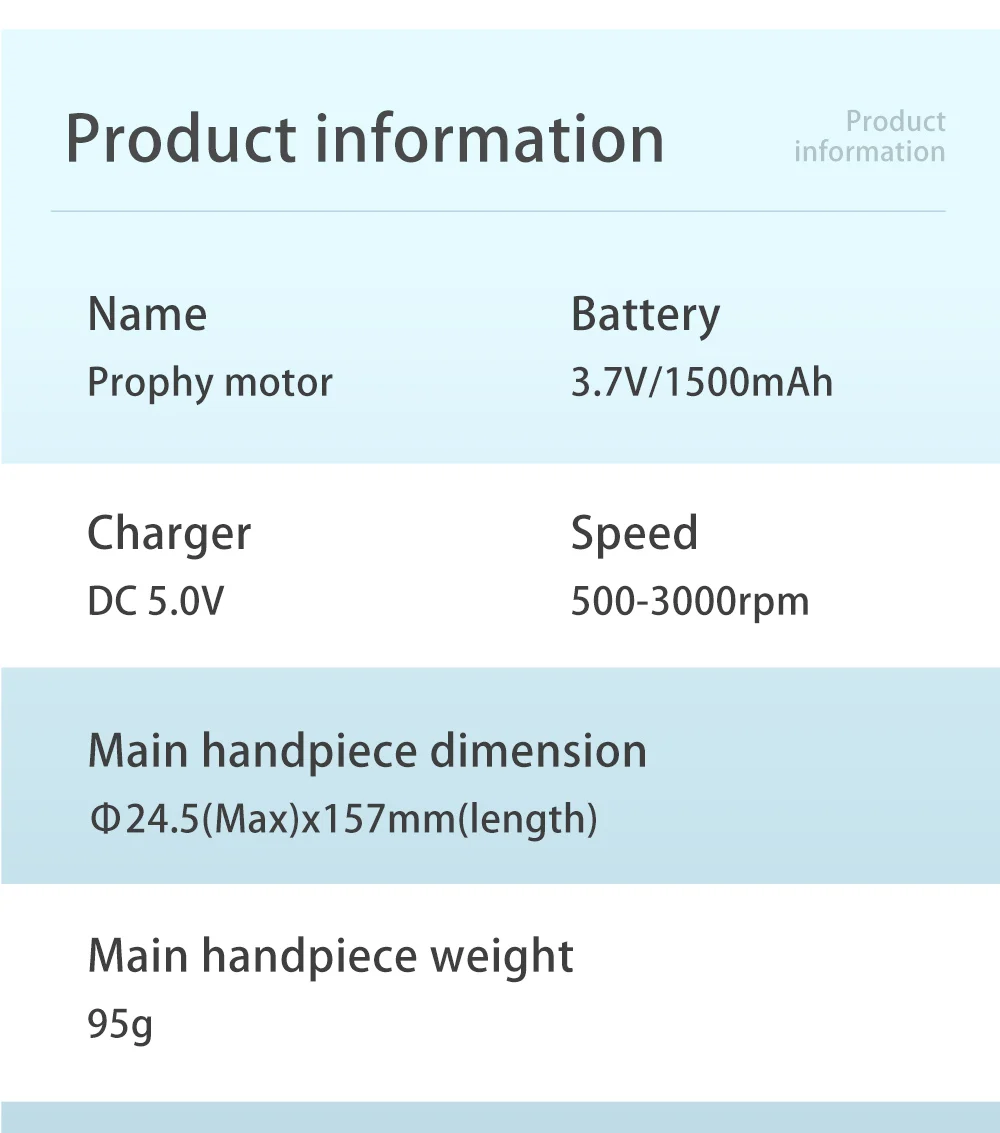 DEASIN Electric Wireless Dental Polishing Handpiece for Teeth Cleaning and Polishing Dental Polisher Prophy Motor