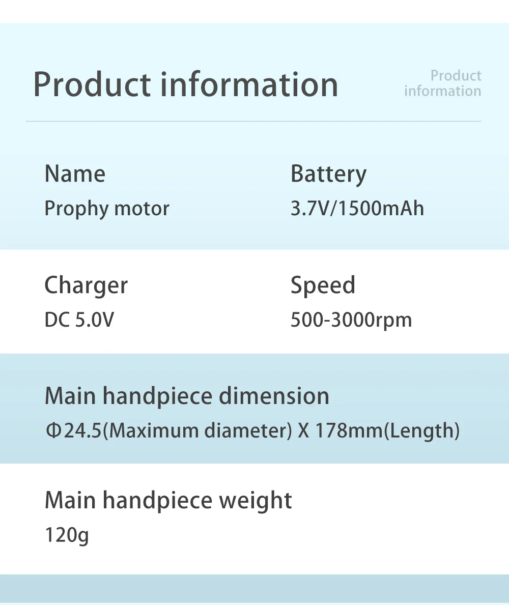 DEASIN Electric Wireless Dental Polishing Handpiece for Teeth Cleaning and Polishing Dental Polisher Prophy Motor