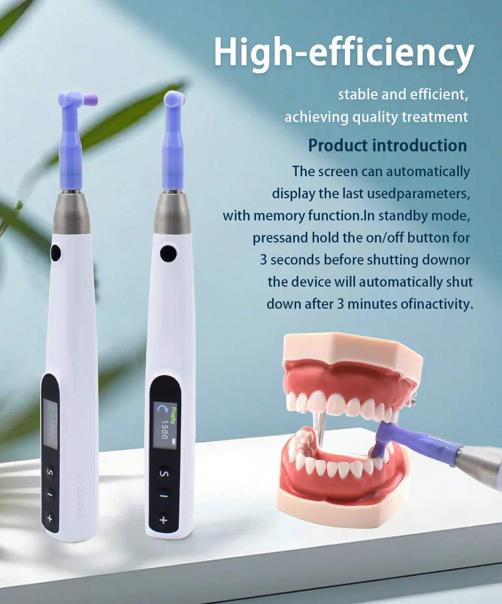 DEASIN Electric Wireless Dental Polishing Handpiece for Teeth Cleaning and Polishing Dental Polisher Prophy Motor