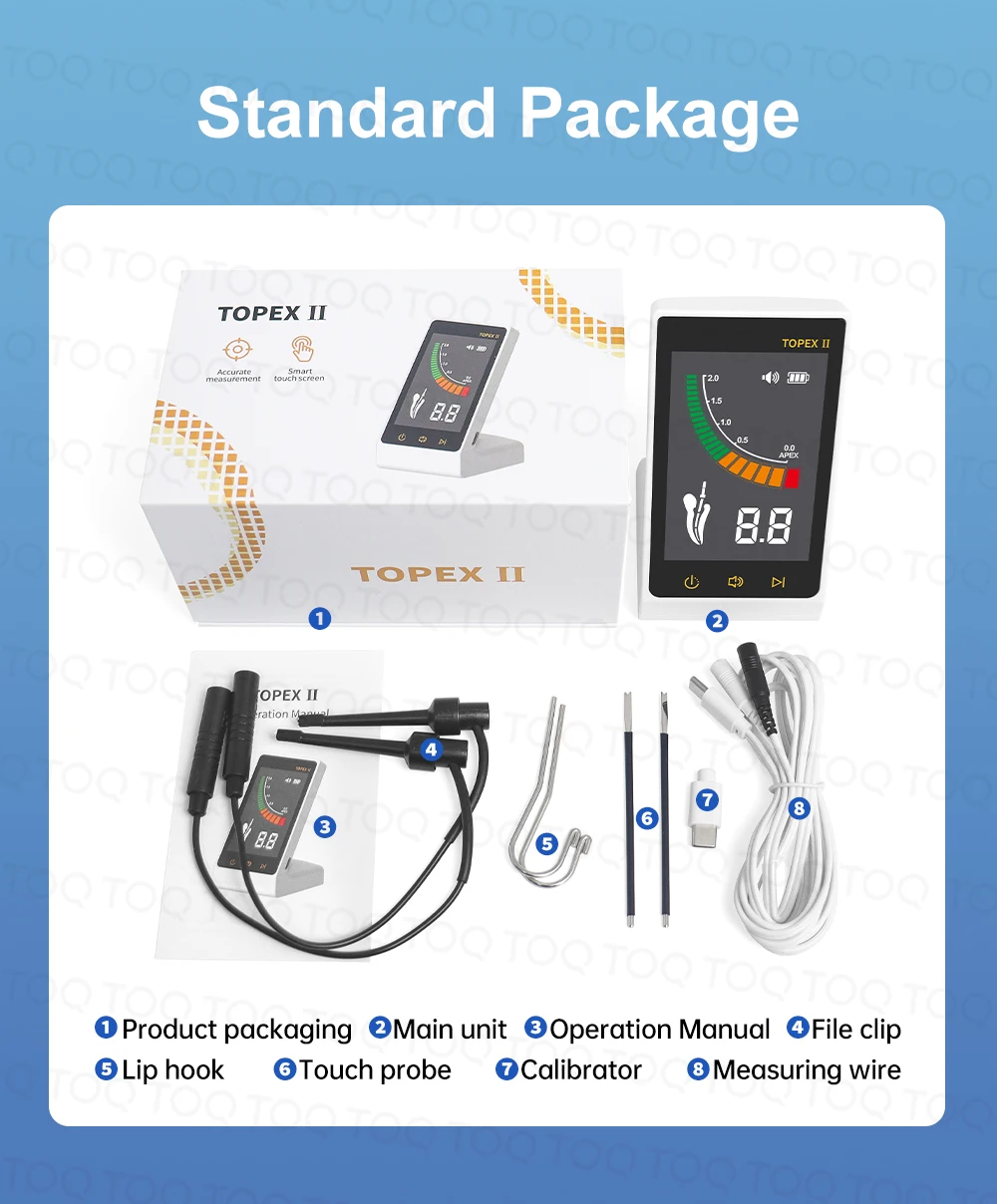 TOQ Dental Mini Endo Motor with Apex Locator Accurate Root Canal Length Measurer Endodontic Periodontics Treatment Instrument
