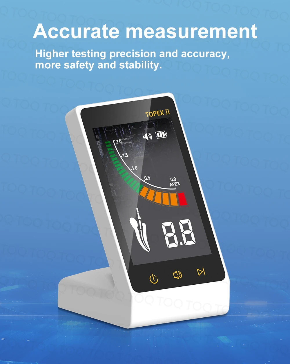 TOQ Dental Mini Endo Motor with Apex Locator Accurate Root Canal Length Measurer Endodontic Periodontics Treatment Instrument