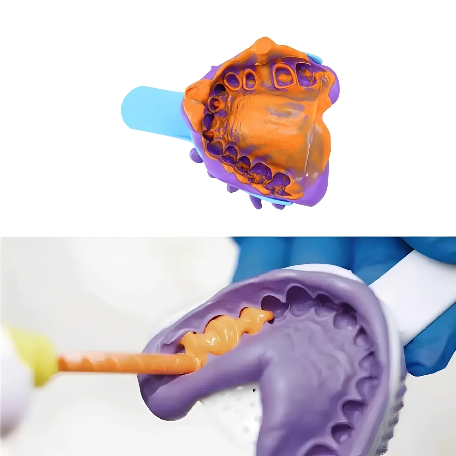 SANDENT Dental Impression Gun Mixing Dispensing Dispenser Silicon Rubber Delivery Gun/Impression Material VPS Light Body