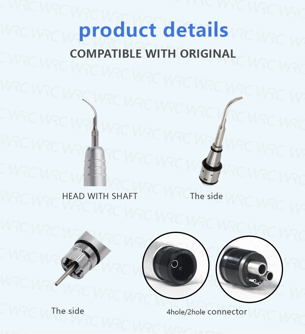 Dental Air Scaler Handpiece 2/4 Holes with G1 G2 G3 Tips 17000Hz Pneumatic Tooth Cleaning Tool for Dental Clinic Dentist Use