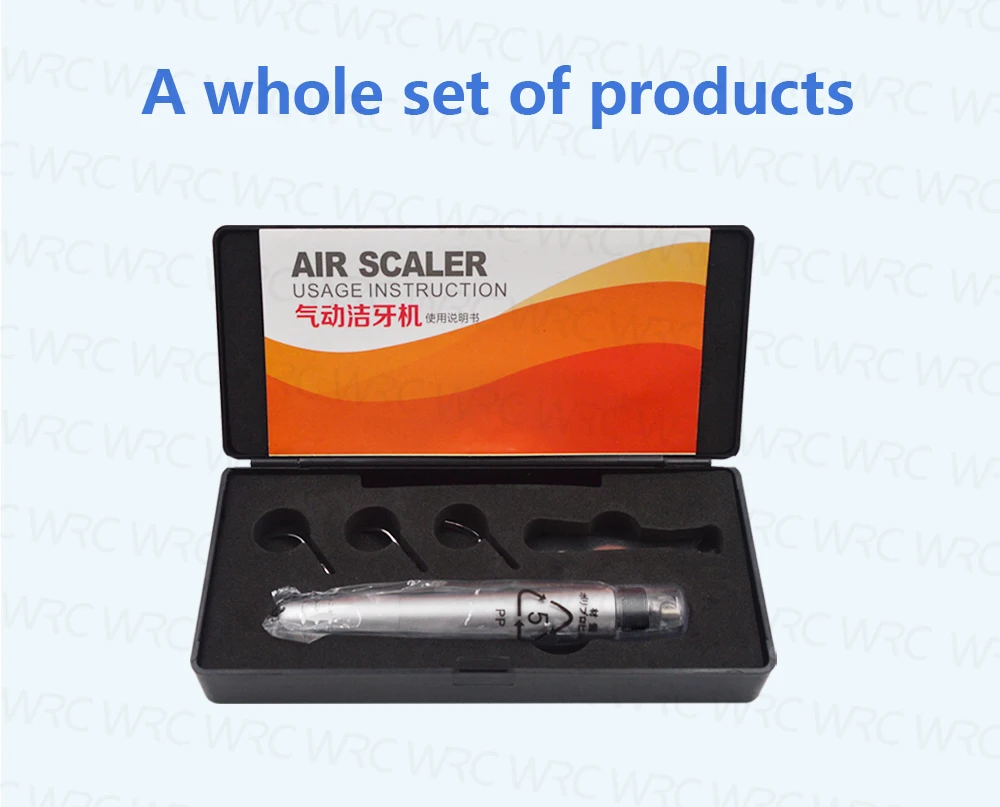 Dental Air Scaler Handpiece 2/4 Holes with G1 G2 G3 Tips 17000Hz Pneumatic Tooth Cleaning Tool for Dental Clinic Dentist Use
