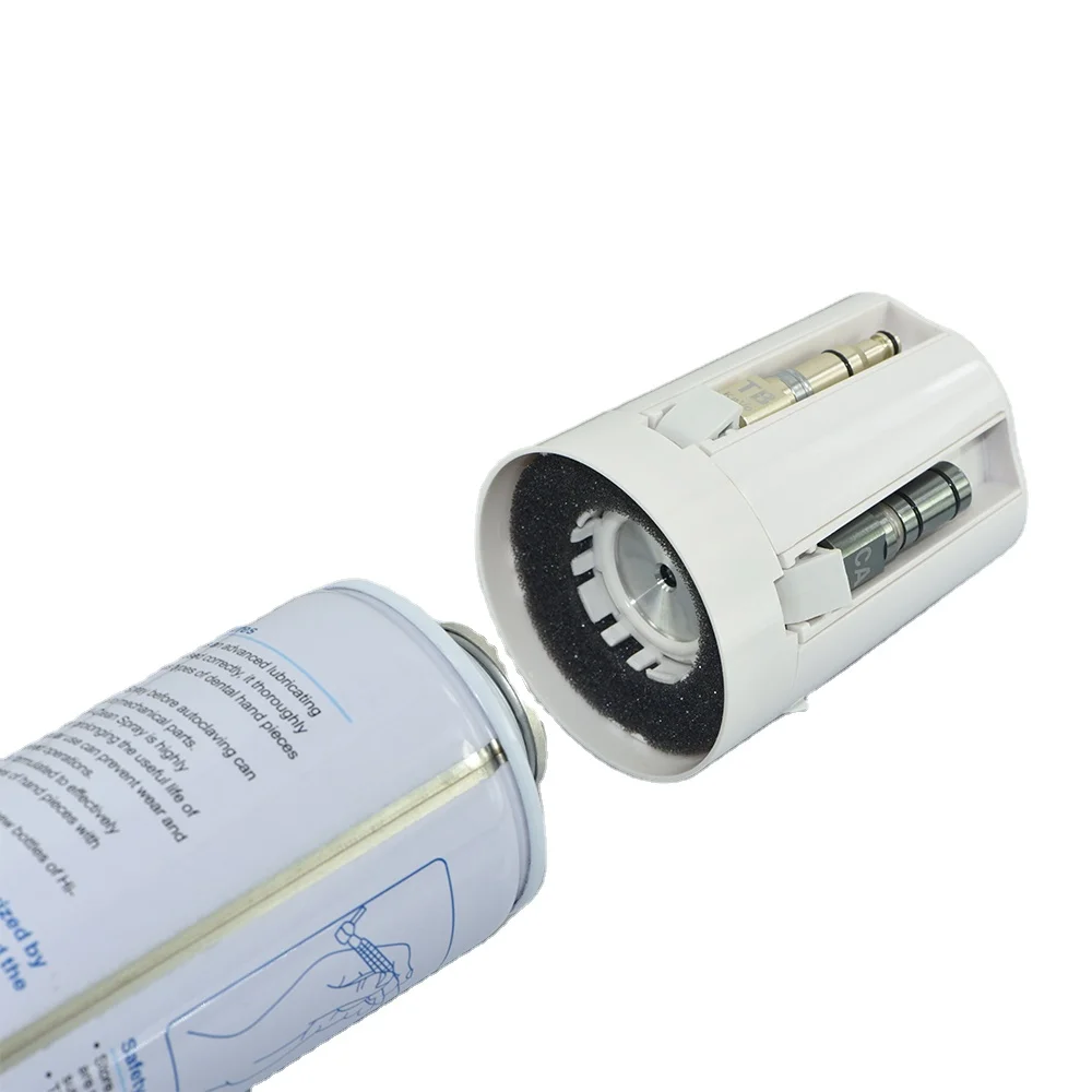 Dental Handpiece Cleaning Oil Lubricator with 5 Style Connector Portable Lubricant Oil Maintenance for Any Standard Spray Can
